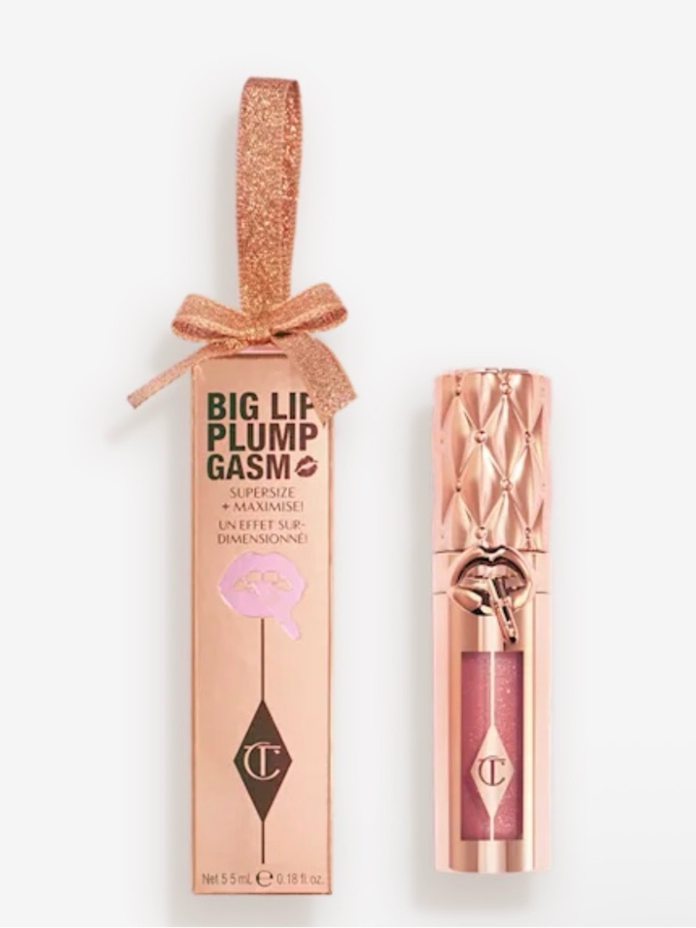 🌸 Charlotte Tilbury Big Lip Plumpgasm Lip Gloss
Color: Strawberry Chocolate